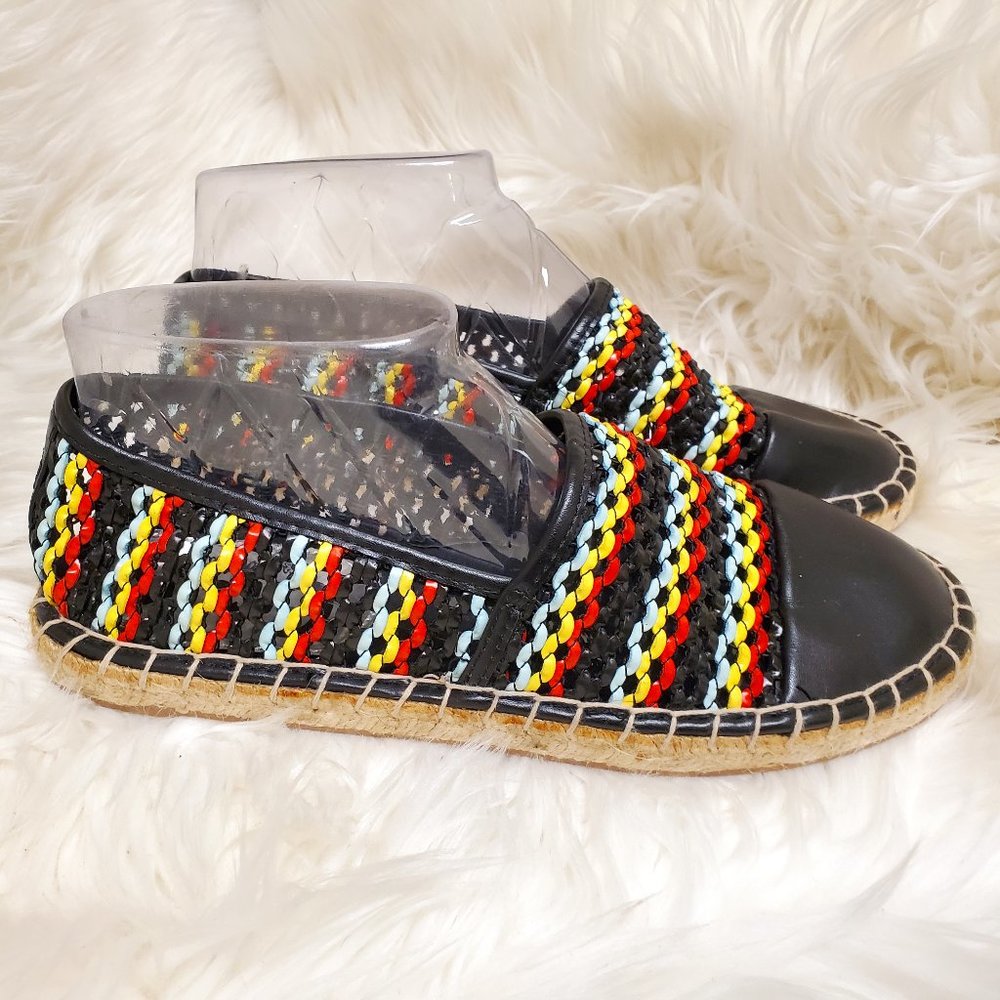 NWOB Sam Edelman Women's Espadrille Multi-Color Weave Slip-On Flats SZ 8M